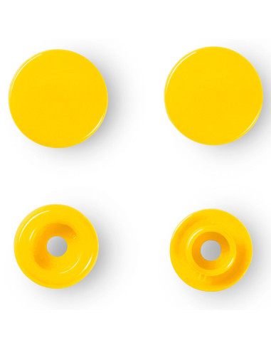 Set di 30 bottoni a pressione Color Snaps 12,4 mm - Giallo