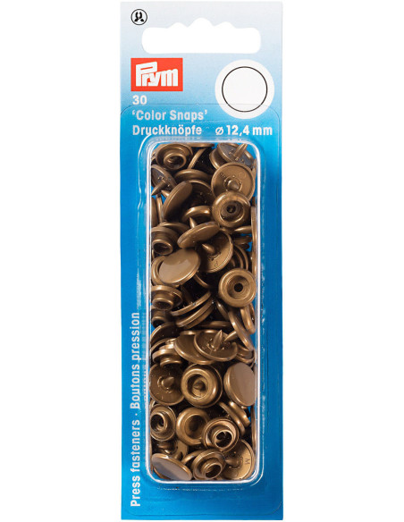 Set di 30 bottoni a pressione Color Snaps 12,4 mm - Oro