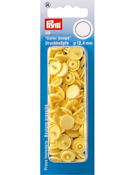 Set di 30 bottoni a pressione Color Snaps 12,4 mm - Banana