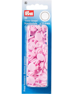 Set di 30 bottoni a pressione Color Snaps 12,4 mm - Rosa