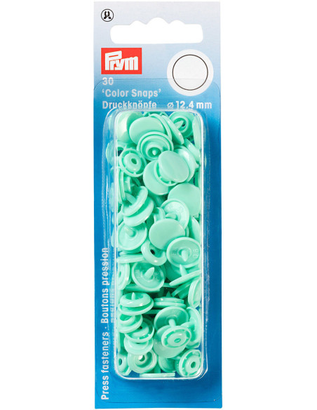Set di 30 bottoni a pressione Color Snaps 12,4 mm - Menta