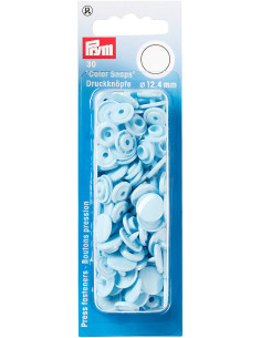 Set di 30 bottoni a pressione Color Snaps 12,4 mm - Azzurro chiaro