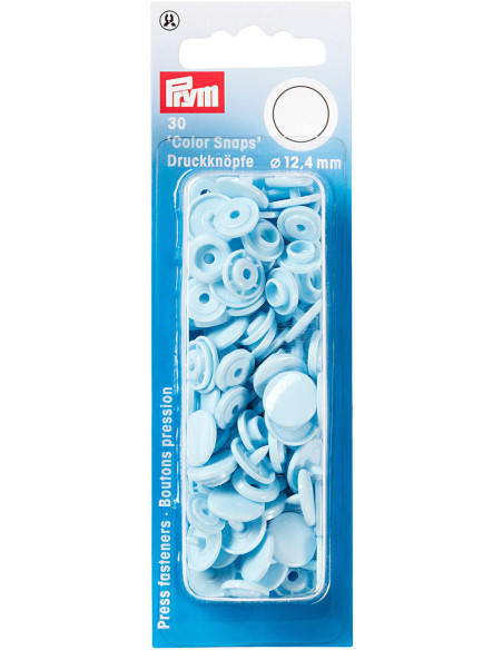 Set di 30 bottoni a pressione Color Snaps 12,4 mm - Azzurro chiaro