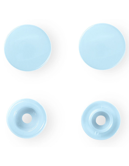 Set di 30 bottoni a pressione Color Snaps 12,4 mm - Azzurro chiaro