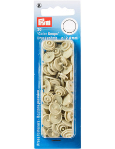 Set di 30 bottoni a pressione Color Snaps 12,4 mm - Beige