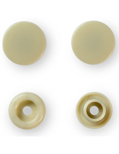 Set di 30 bottoni a pressione Color Snaps 12,4 mm - Beige