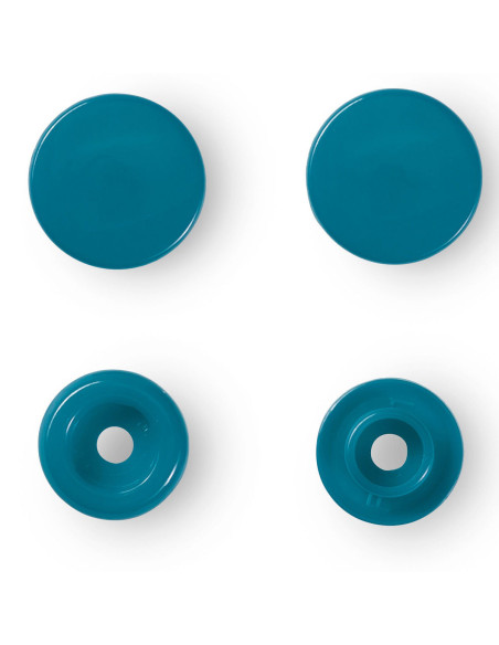 Set di 30 bottoni a pressione Color Snaps 12,4 mm - Blu petrolio