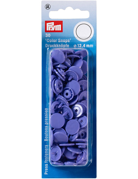 Set di 30 bottoni a pressione Color Snaps 12,4 mm - Lilla