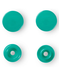 Set di 30 bottoni a pressione Color Snaps 12,4 mm - Verde smeraldo 2