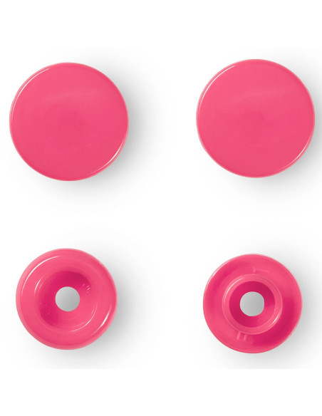 Set di 30 bottoni a pressione Color Snaps 12,4 mm - Lampone fucsia