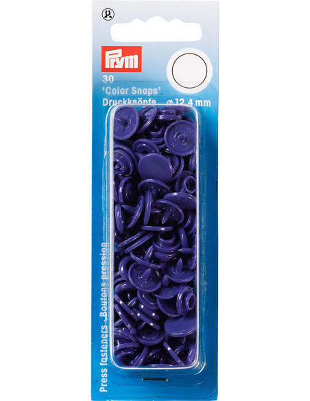 Set di 30 bottoni a pressione Color Snaps 12,4 mm - Viola scuro