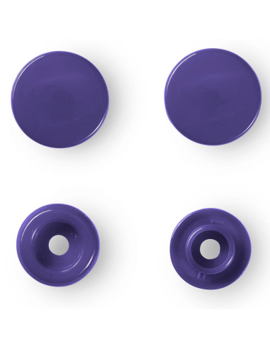 Set di 30 bottoni a pressione Color Snaps 12,4 mm - Viola scuro