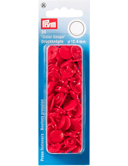 Set di 30 bottoni a pressione Color Snaps 12,4 mm - Rosso
