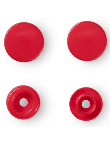 Set di 30 bottoni a pressione Color Snaps 12,4 mm - Rosso