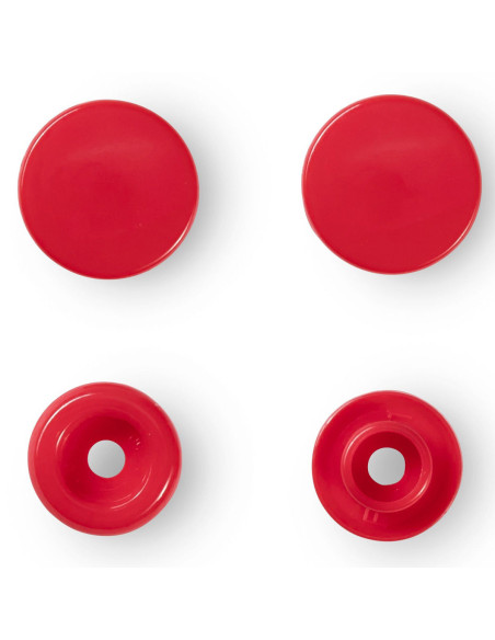 Set di 30 bottoni a pressione Color Snaps 12,4 mm - Rosso