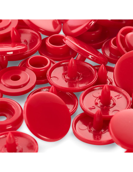 Set di 30 bottoni a pressione Color Snaps 12,4 mm - Rosso