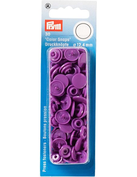 Set di 30 bottoni a pressione Color Snaps 12,4 mm - Viola ametista
