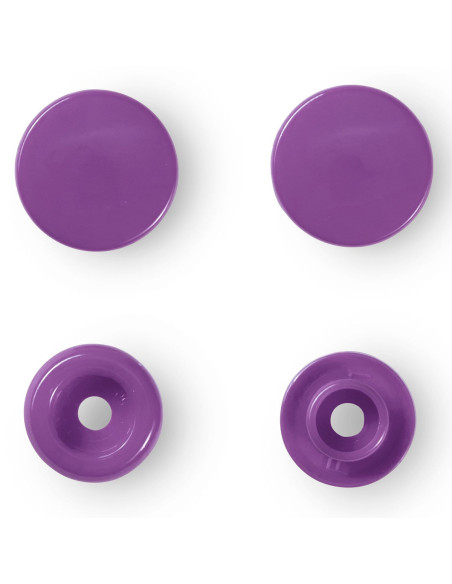 Set di 30 bottoni a pressione Color Snaps 12,4 mm - Viola ametista