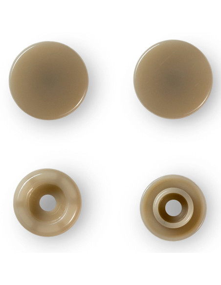 Set di 30 bottoni a pressione Color Snaps 12,4 mm - Champagne