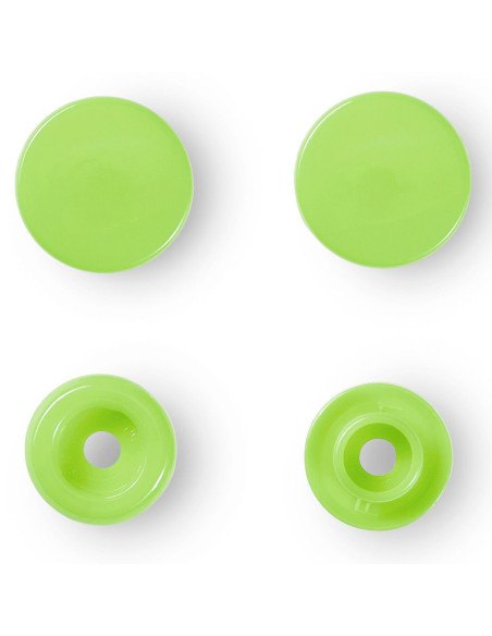 Set di 30 bottoni a pressione Color Snaps 12,4 mm - Verde mela