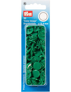 Set di 30 bottoni a pressione Color Snaps 12,4 mm - Verde prato