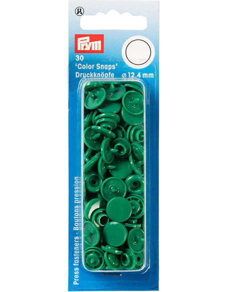 Set di 30 bottoni a pressione Color Snaps 12,4 mm - Verde prato