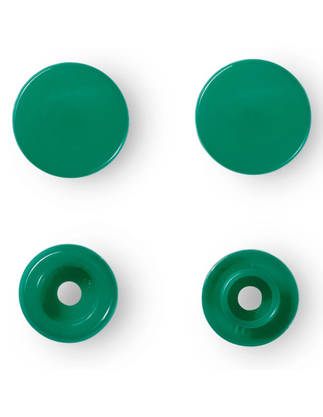 Set di 30 bottoni a pressione Color Snaps 12,4 mm - Verde prato