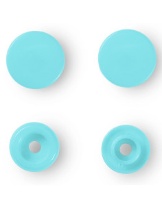 Set di 30 bottoni a pressione Color Snaps 12,4 mm - Turchese chiaro 2
