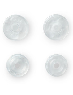 Set di 30 bottoni a pressione Color Snaps 12,4 mm - Trasparente opaco 2