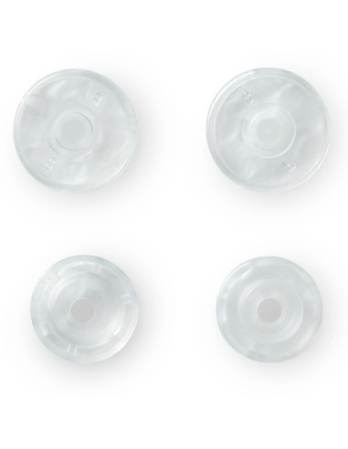 Set di 30 bottoni a pressione Color Snaps 12,4 mm - Trasparente opaco
