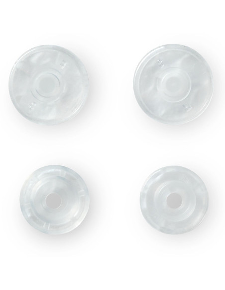 Set di 30 bottoni a pressione Color Snaps 12,4 mm - Trasparente opaco