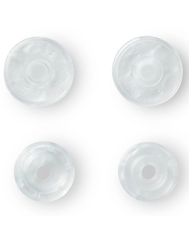 Set di 30 bottoni a pressione Color Snaps 12,4 mm - Trasparente brillante