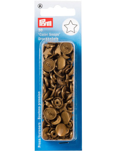 Set di 30 bottoni a pressione Color Snaps Stelle 12,4 mm - Oro