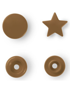 Set di 30 bottoni a pressione Color Snaps Stelle 12,4 mm - Oro 2
