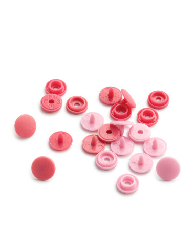 Set di 36 bottoni a pressione Color Snaps Mini 9 mm - Sfumature di Rosa