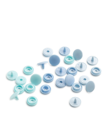 Set di 36 bottoni a pressione Color Snaps Mini 9 mm - Gradazione di Blu
