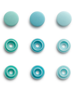 Set di 36 bottoni a pressione Color Snaps Mini 9 mm - Sfumature di Verde 2
