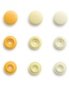 Set di 36 bottoni a pressione Color Snaps Mini 9 mm - Gradazione di Giallo 2