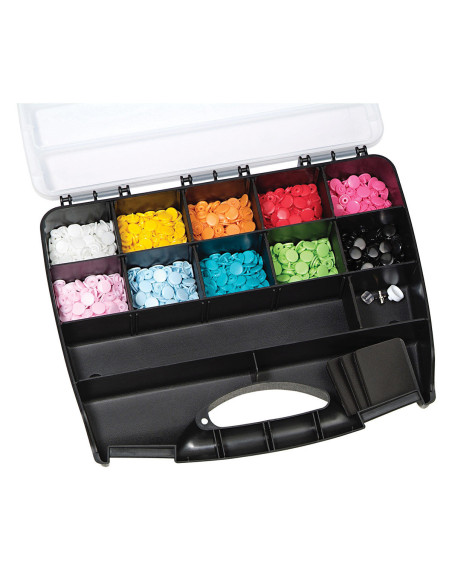 Scatola di 300 bottoni a pressione Color Snaps 12,4 mm