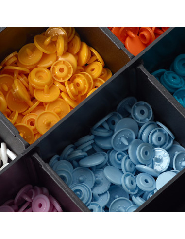 Scatola di 300 bottoni a pressione Color Snaps 12,4 mm