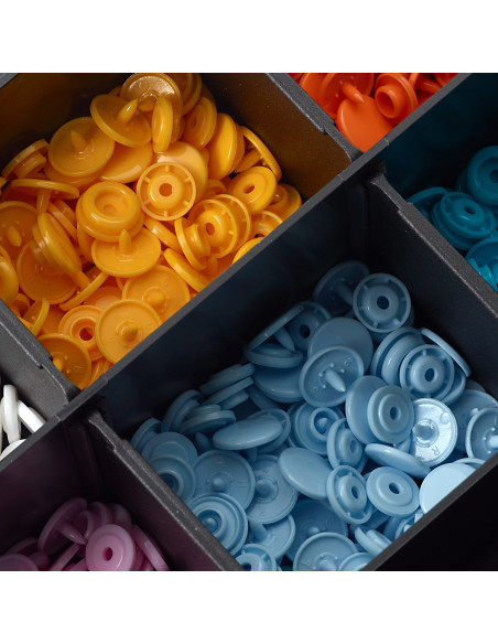 Scatola di 300 bottoni a pressione Color Snaps 12,4 mm