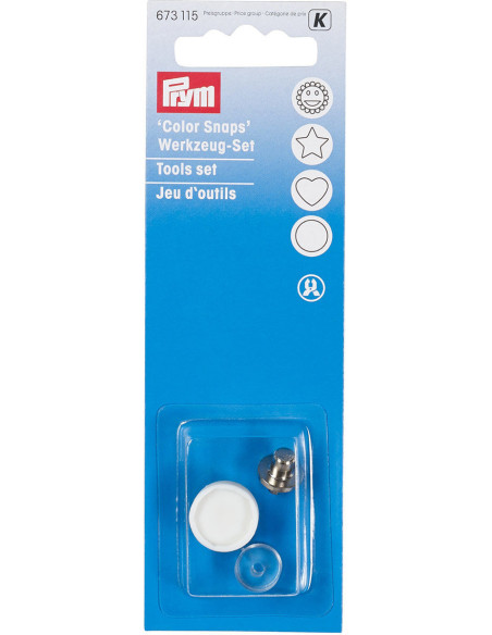 Kit di strumenti per l'applicazione di bottoni a pressione Color Snaps 12,4 mm
