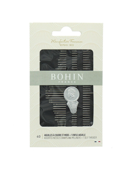 Astuccio 40 aghi da cucire con infila-aghi Bohin