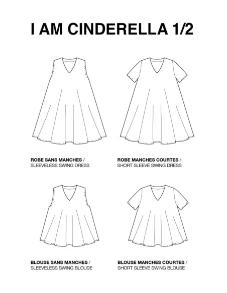 Modello per top, abito Cinderella - I am patterns