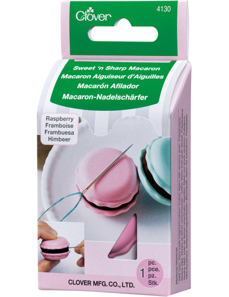 Macaron affilatore di aghi e portaghi - Lampone