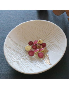 Bottone di stivaletto glitterato oro - Fucsia 2
