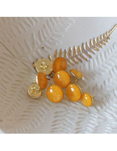 Stivaletto con paillettes dorate - Giallo sole