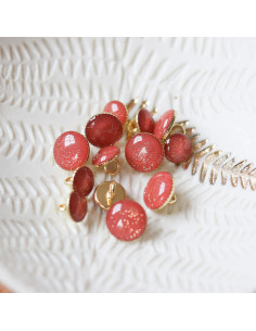 Stivaletto con paillettes dorate - Terracotta