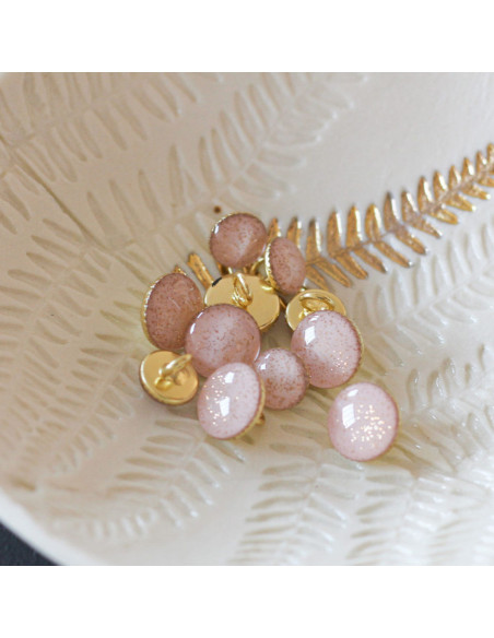 Stivaletto con paillettes dorate - Rosa pallido