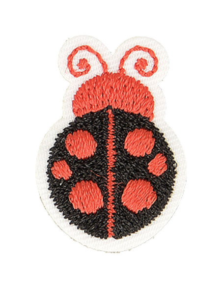 Toppa termoadesiva coccinella - Nero e punto rosso